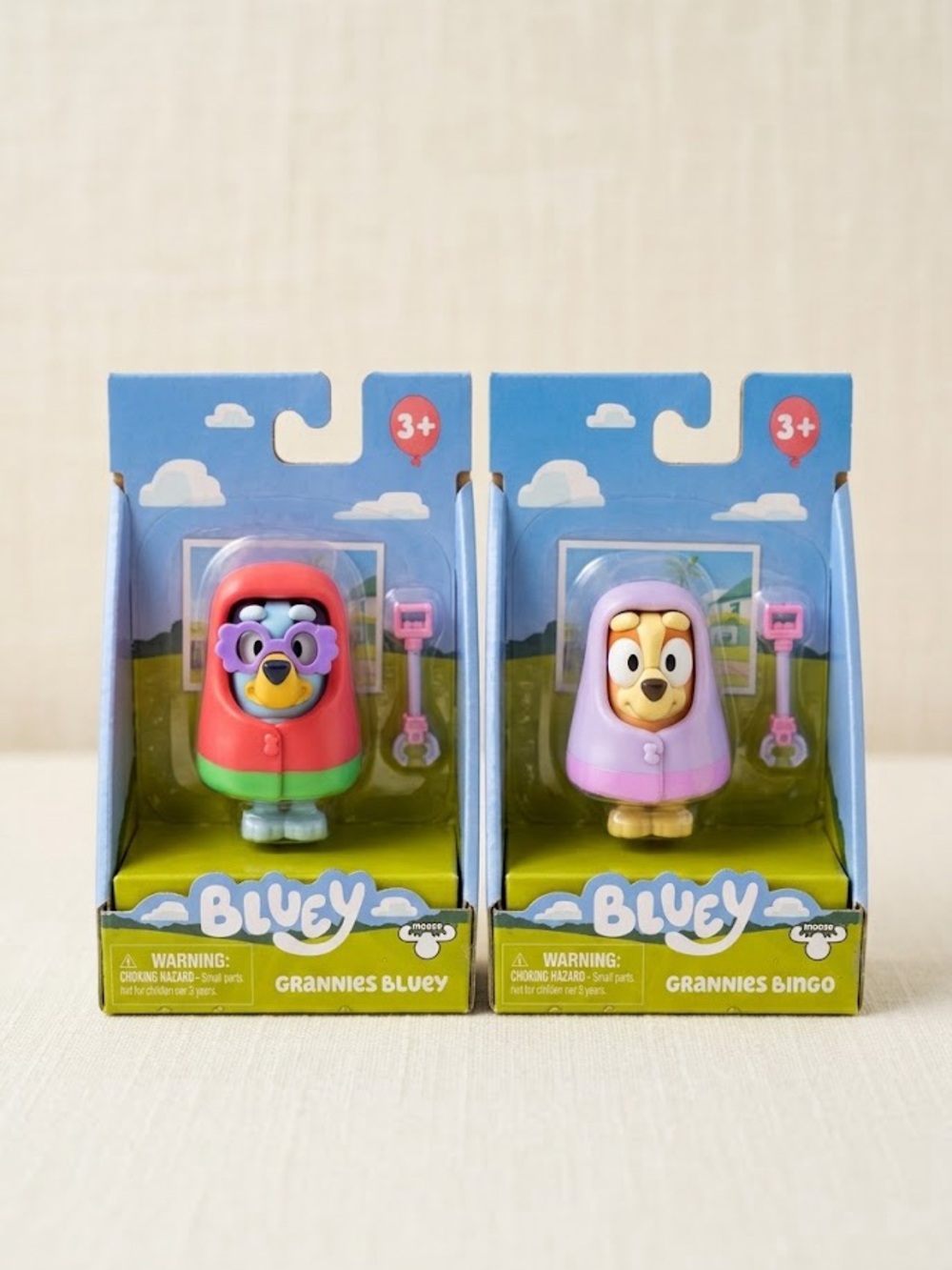Bluey Bingo Here Comes The Grannies Rita Janet and Toy Figures for playset